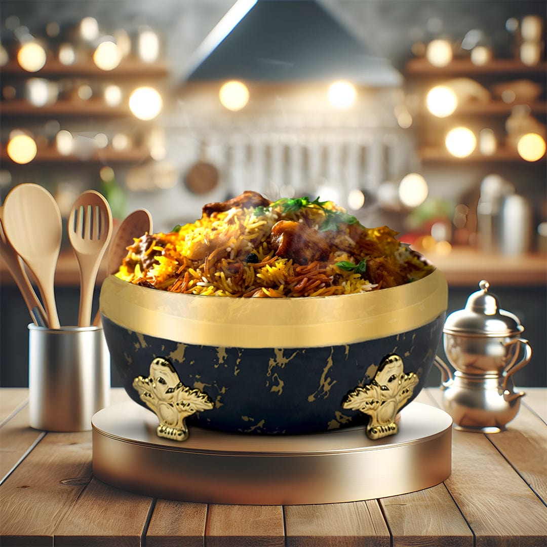 Prime Pick Luxury Black & Gold Casserole 4L