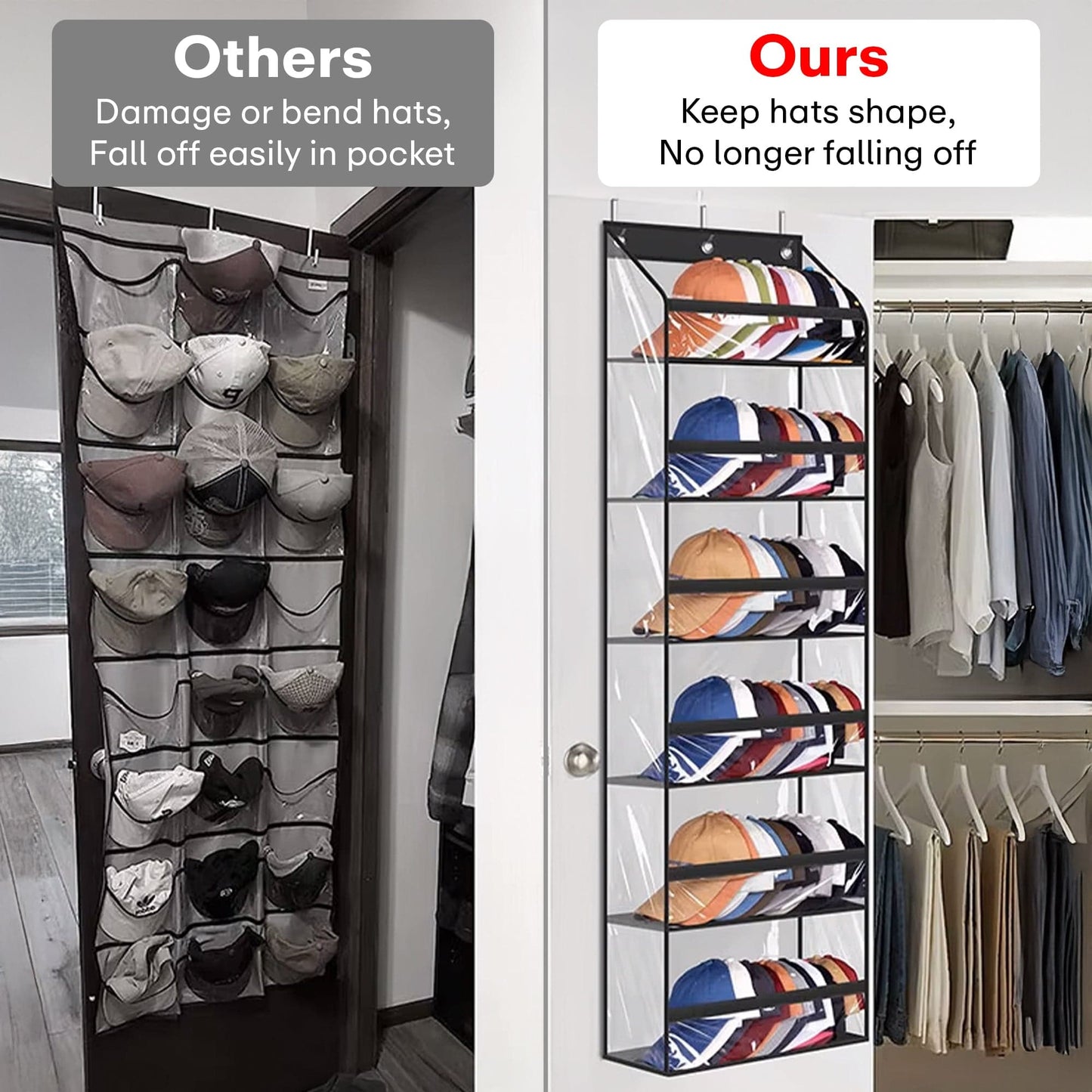 Prime Pick 6Layer Back Door Hanging Organizer Transparent