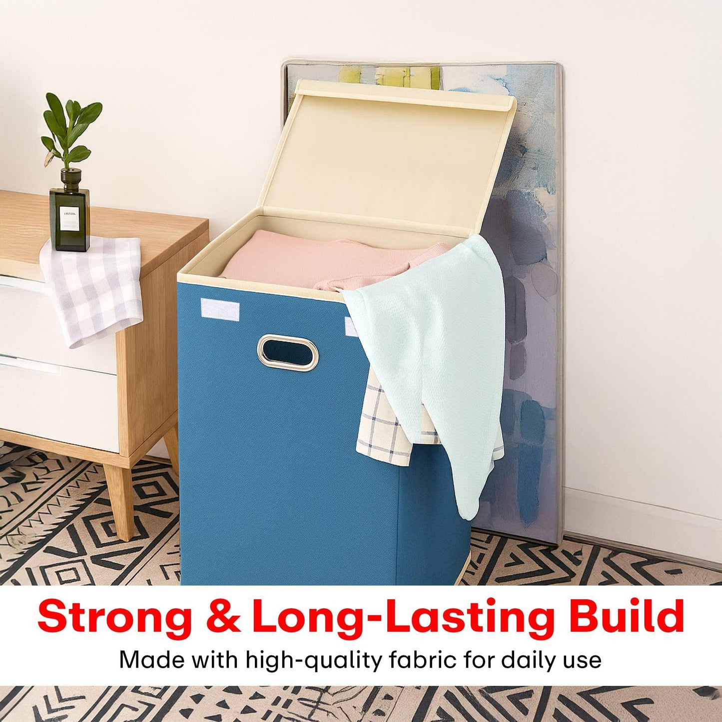 Prime Pick CollaPSible Laundry Hamper With Lid