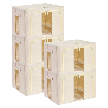 Prime Pick Cotton Jute Wardrobe Cloth Organizer