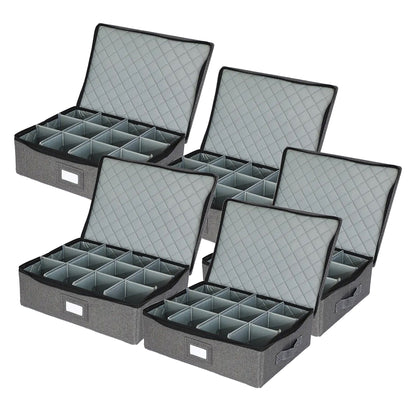 Prime Pick 12 Tea/Coffee Mugs Sets Storage Box With Lid