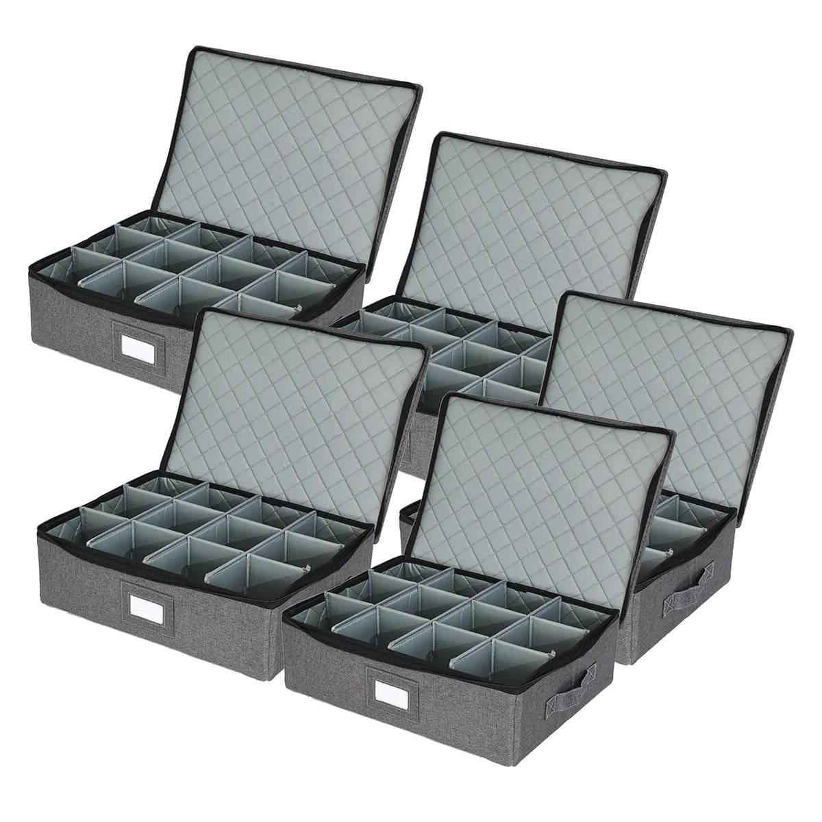 Prime Pick 12 Tea/Coffee Mugs Sets Storage Box With Lid