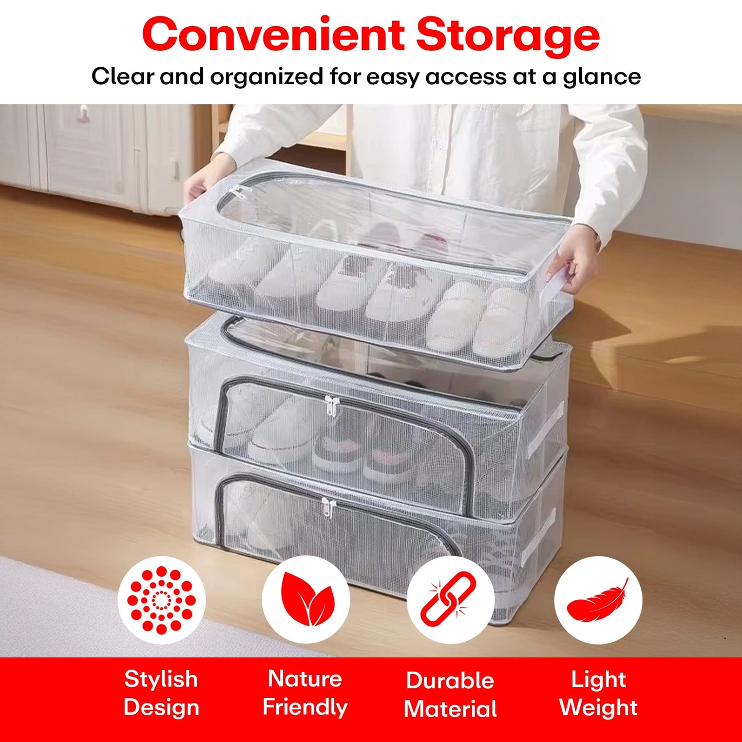 Prime Pick Shoes Storage Organizer Large