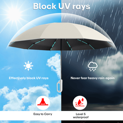 Prime Pick Compact Travel Umbrella With Reflective Strip