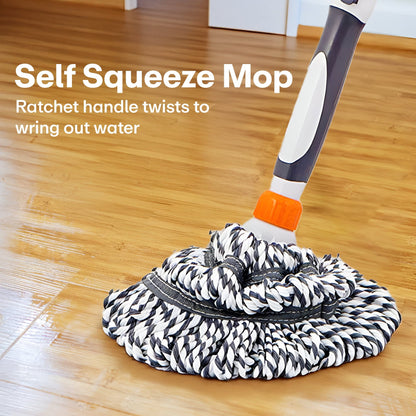 Prime Pick Self Wringing Microfiber Twist Mop Telescopic Handle