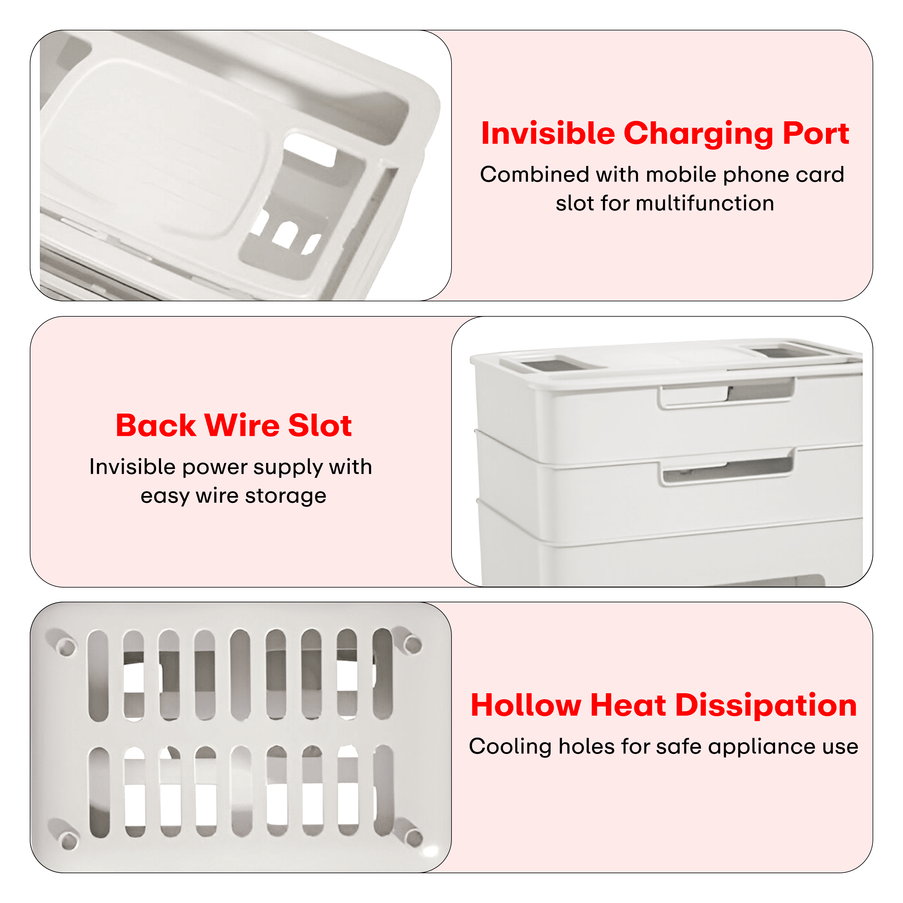 Prime Pick Acrylonitrile Butadiene Styrene Wifi Router Storage Box