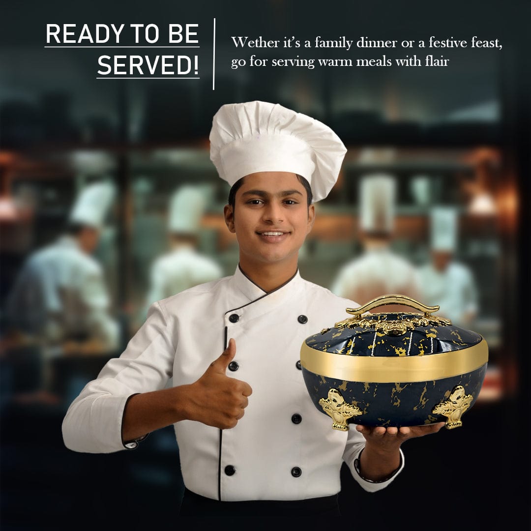 Prime Pick Luxury Black & Gold Casserole 4L