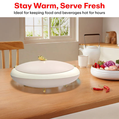 Prime Pick Elegant Oval Casserole 5L with Gold Leaf Handle