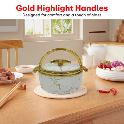 Prime Pick Premium Marble Finish Casserole Set of-3 (1.5L+2L+2.5L)