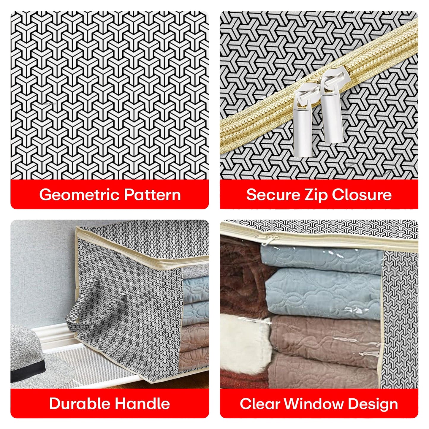 Prime Pick Lock Pattern Cloth Orgainzer Large