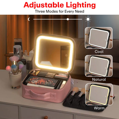 Prime Pick Makeup Storage Box With Mirror