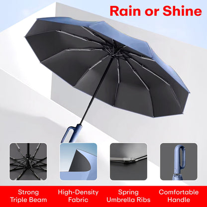 Prime Pick Compact Travel Umbrella With Reflective Strip