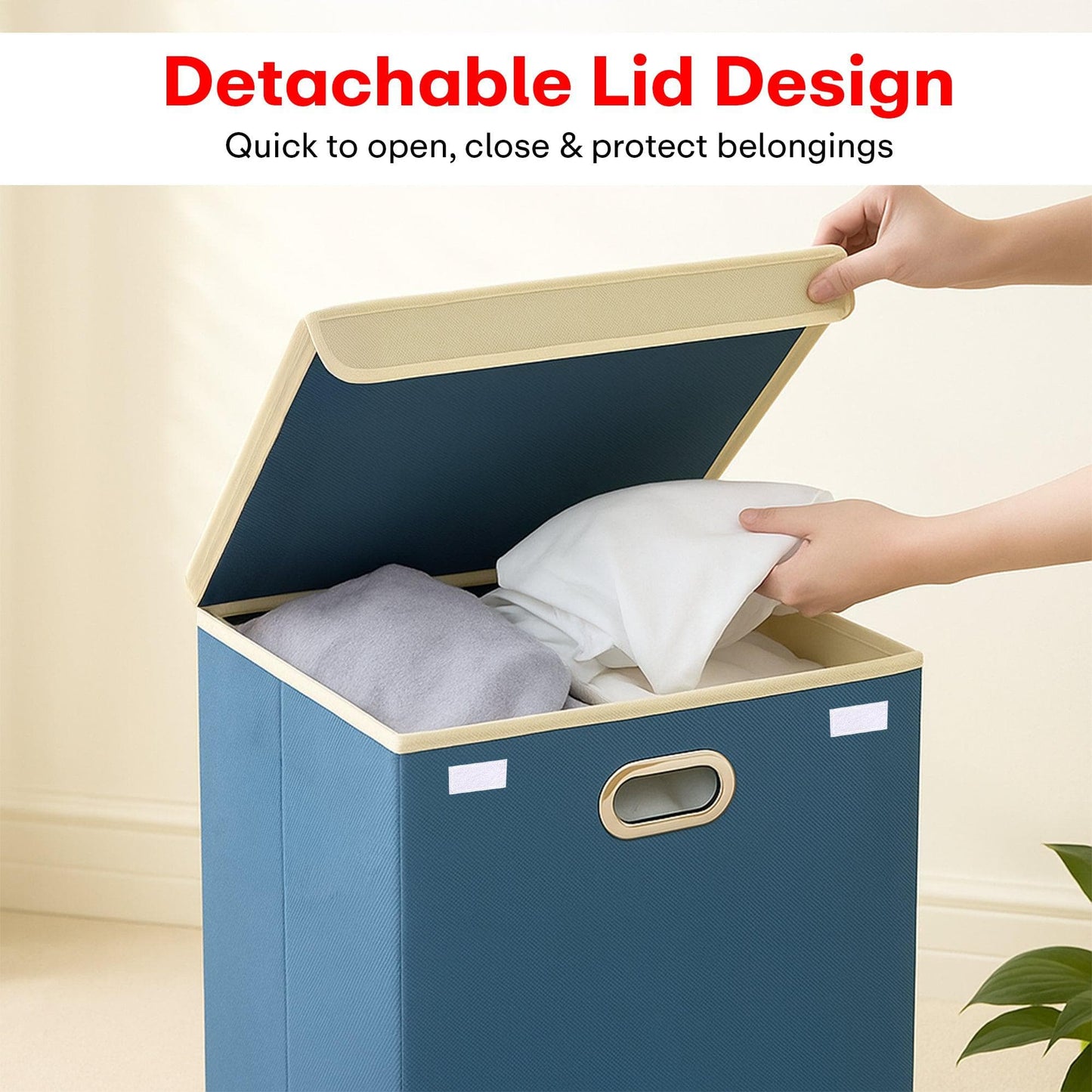 Prime Pick CollaPSible Laundry Hamper With Lid