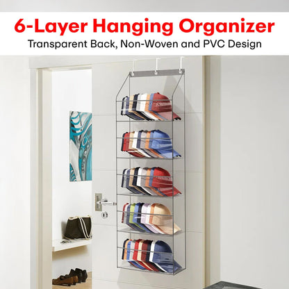 Prime Pick 6Layer Back Door Hanging Organizer Transparent