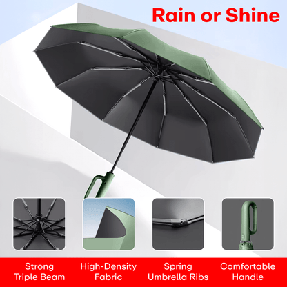Prime Pick Compact Travel Umbrella With Reflective Strip