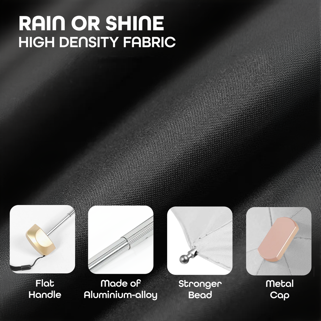 PRIME PICK Compact Travel Umbrella - Windproof & UV Protection Mini Umbrella with Anti-Slip Handle for Men, Women, & Kids - Lightweight, Foldable, 95% UV Block, Rain & Sun Coverage