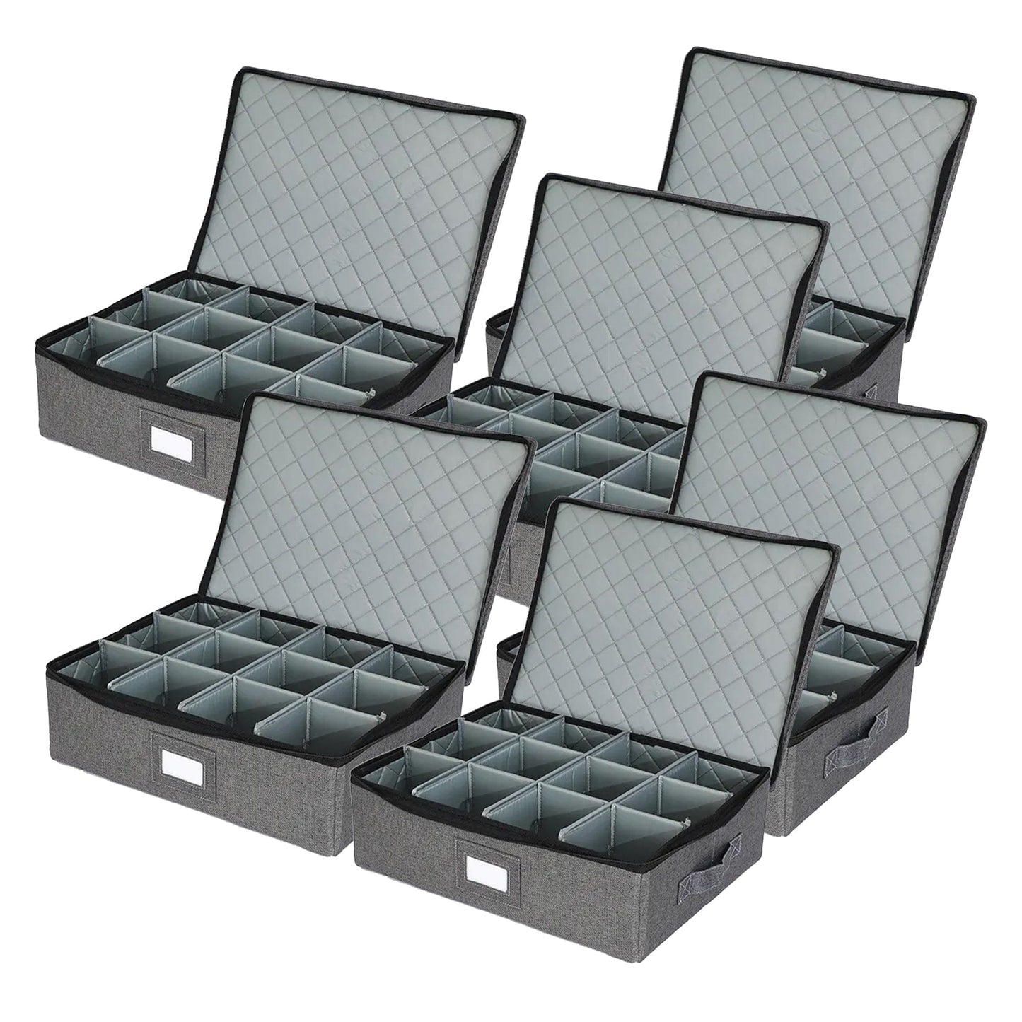 Prime Pick 12 Tea/Coffee Mugs Sets Storage Box With Lid