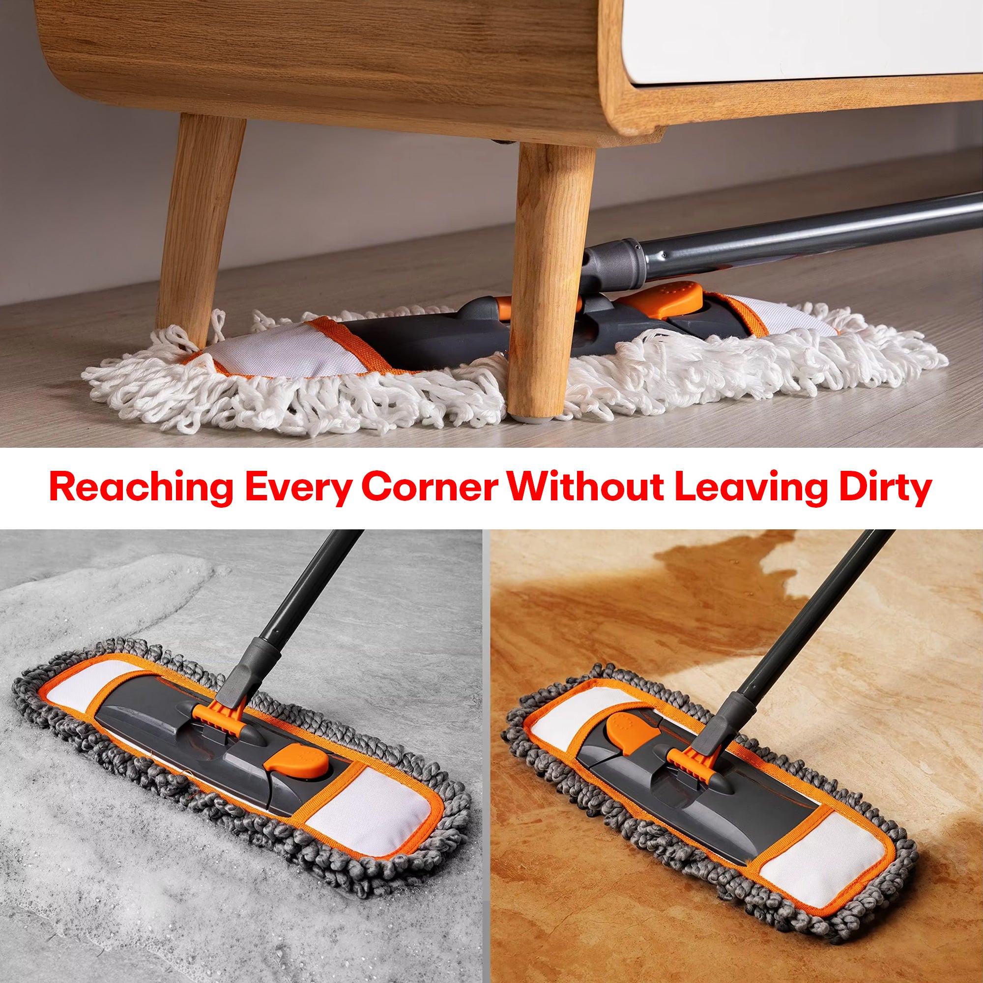 Prime Pick Flat Plastic Cotton Wet and Dry Floor Mop