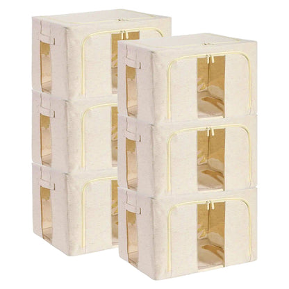 Prime Pick Cotton Jute Wardrobe Cloth Organizer