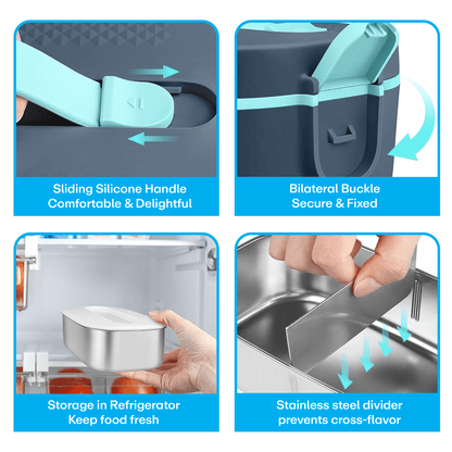 Prime Pick Electric Lunch Box 80W 1.8L 4 In1 Portable Food Warmer