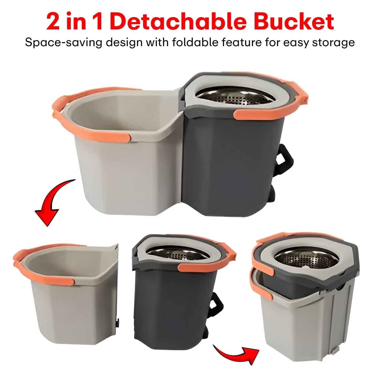 Prime Pick Twin Spin Mop With Pedal  With Triangle Mop Stand