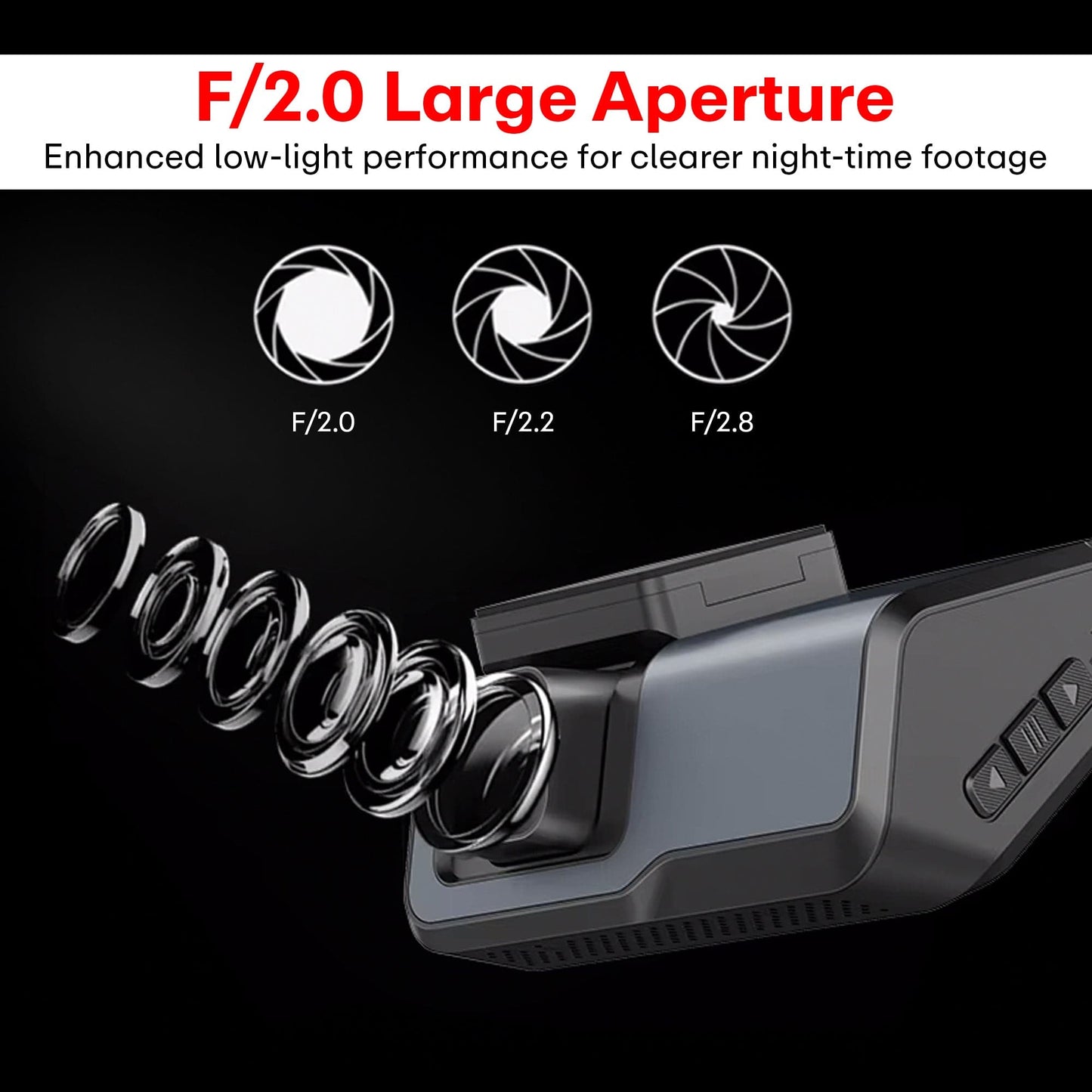 Wizry 3 In 1 Car Dash Camera Dvr (Acc)