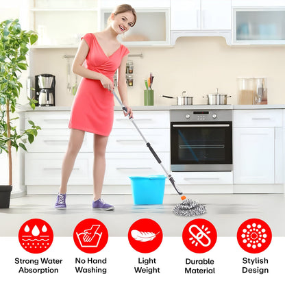 Prime Pick Self Wringing Microfiber Twist Mop Telescopic Handle