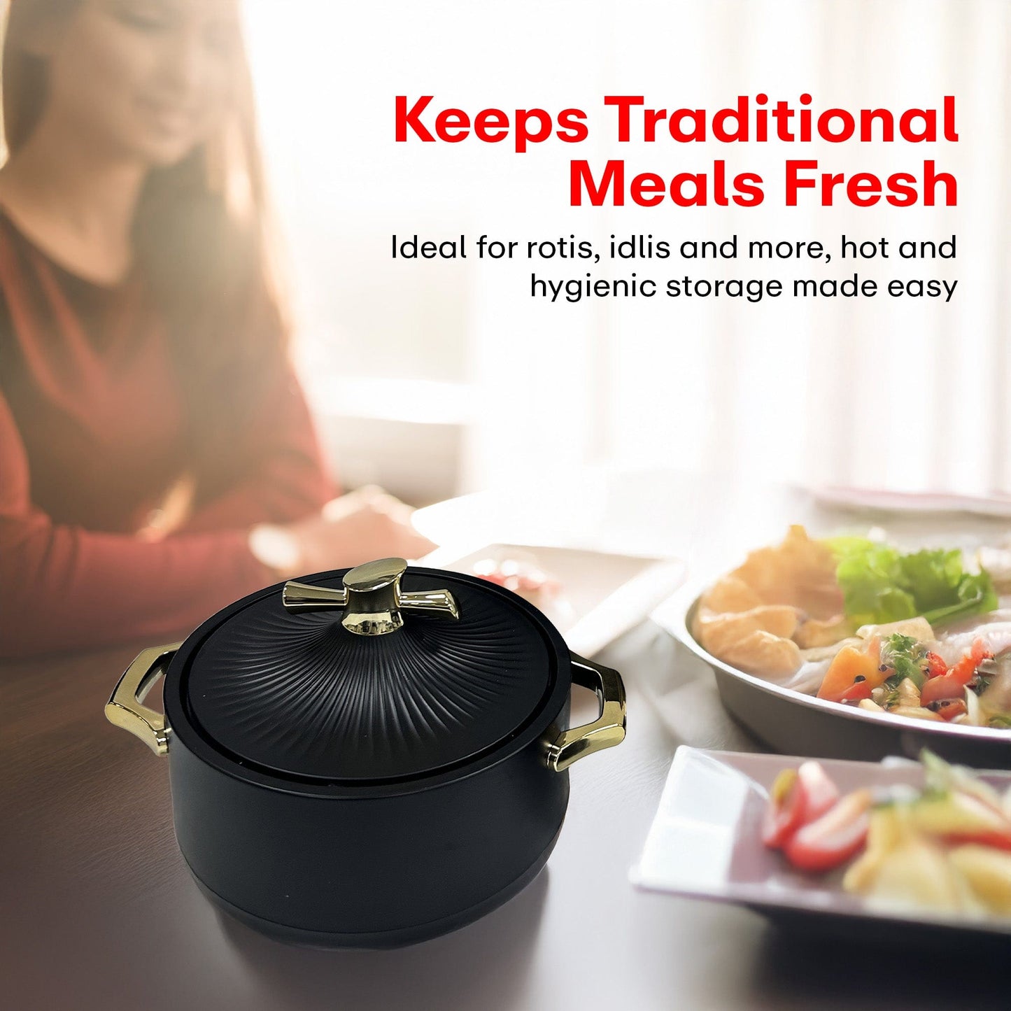 Prime Pick Luxury Casserole Set of-3  (1L + 2L + 3.5L)