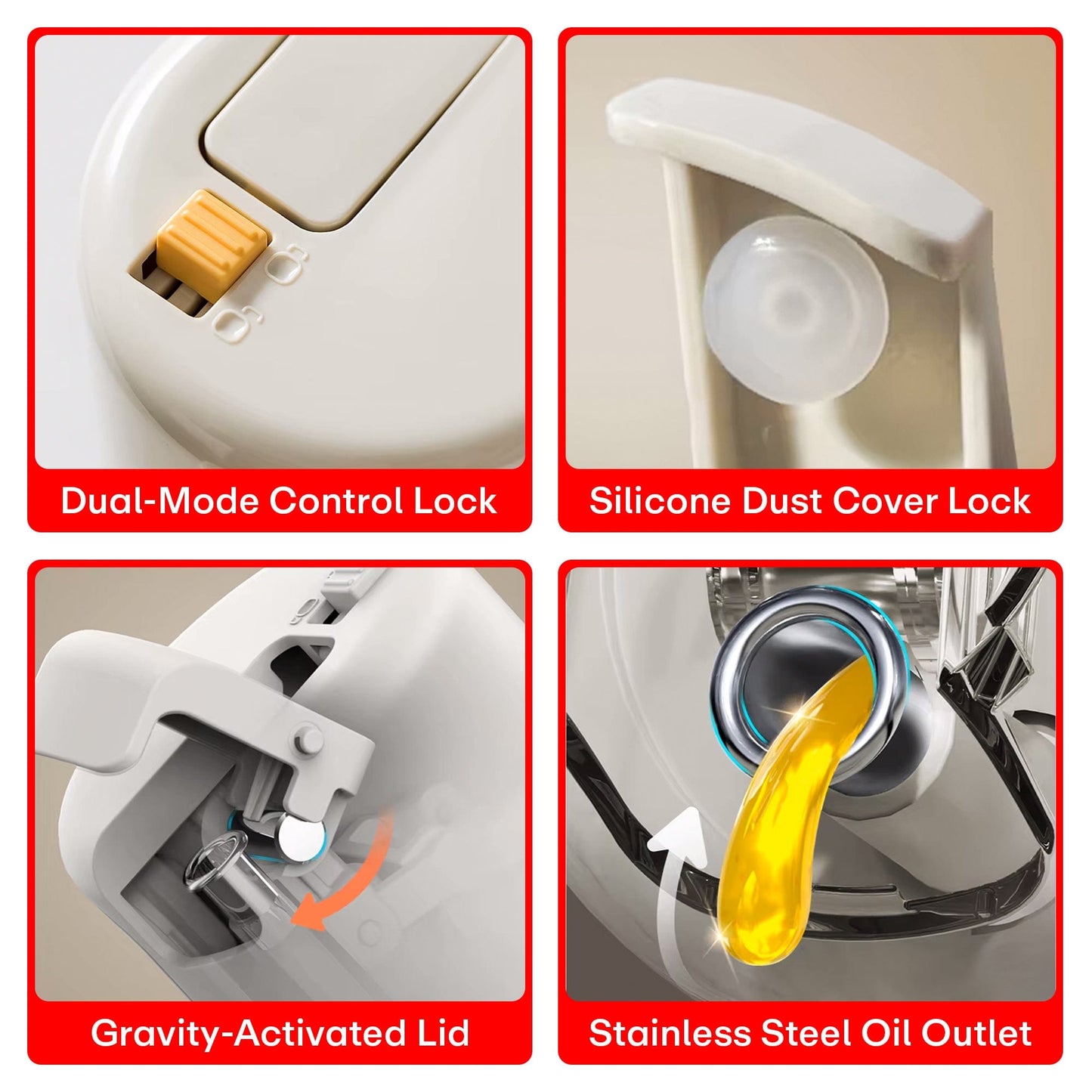 Prime Pick Oil Dispenser – 550ml White