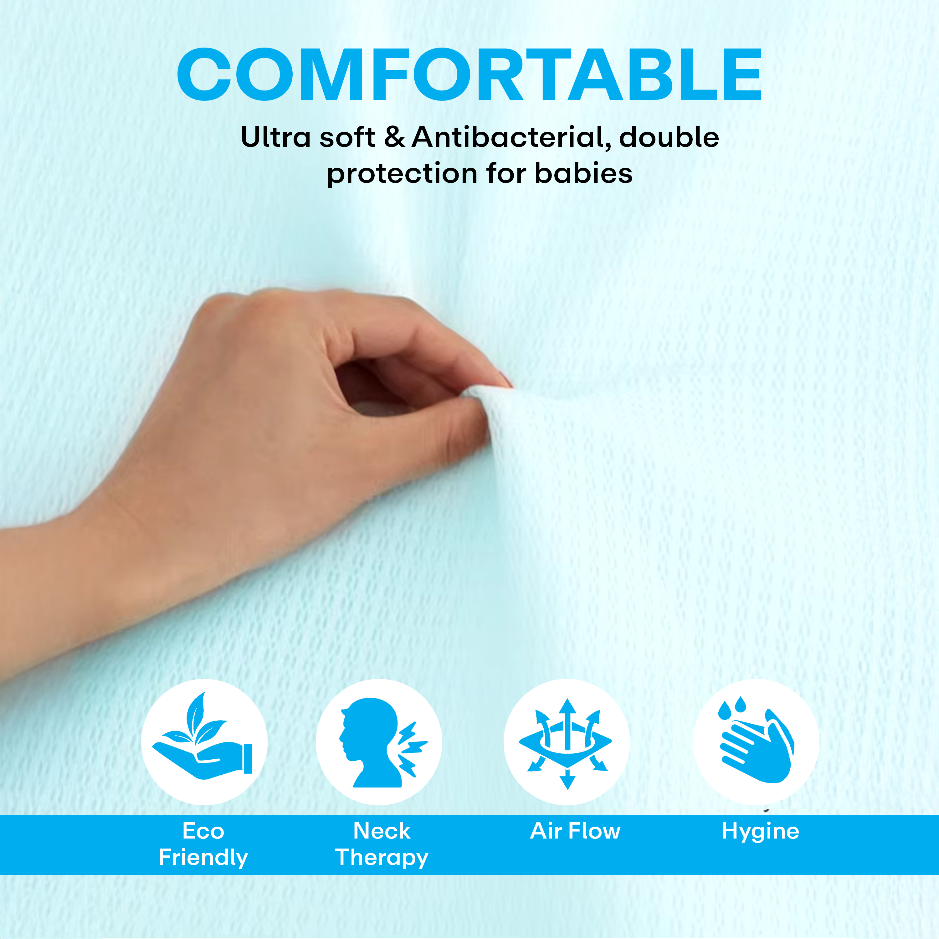 Prime Pick Baby Foam Pillow For Flat Head Syndrome Prevention