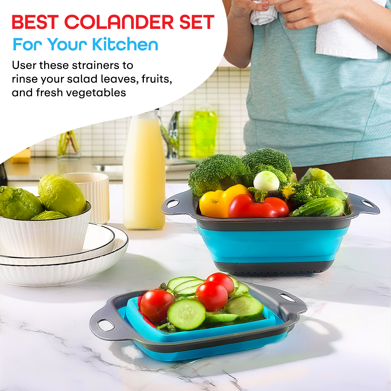 Prime Pick Vegetable Basket Set Of 2