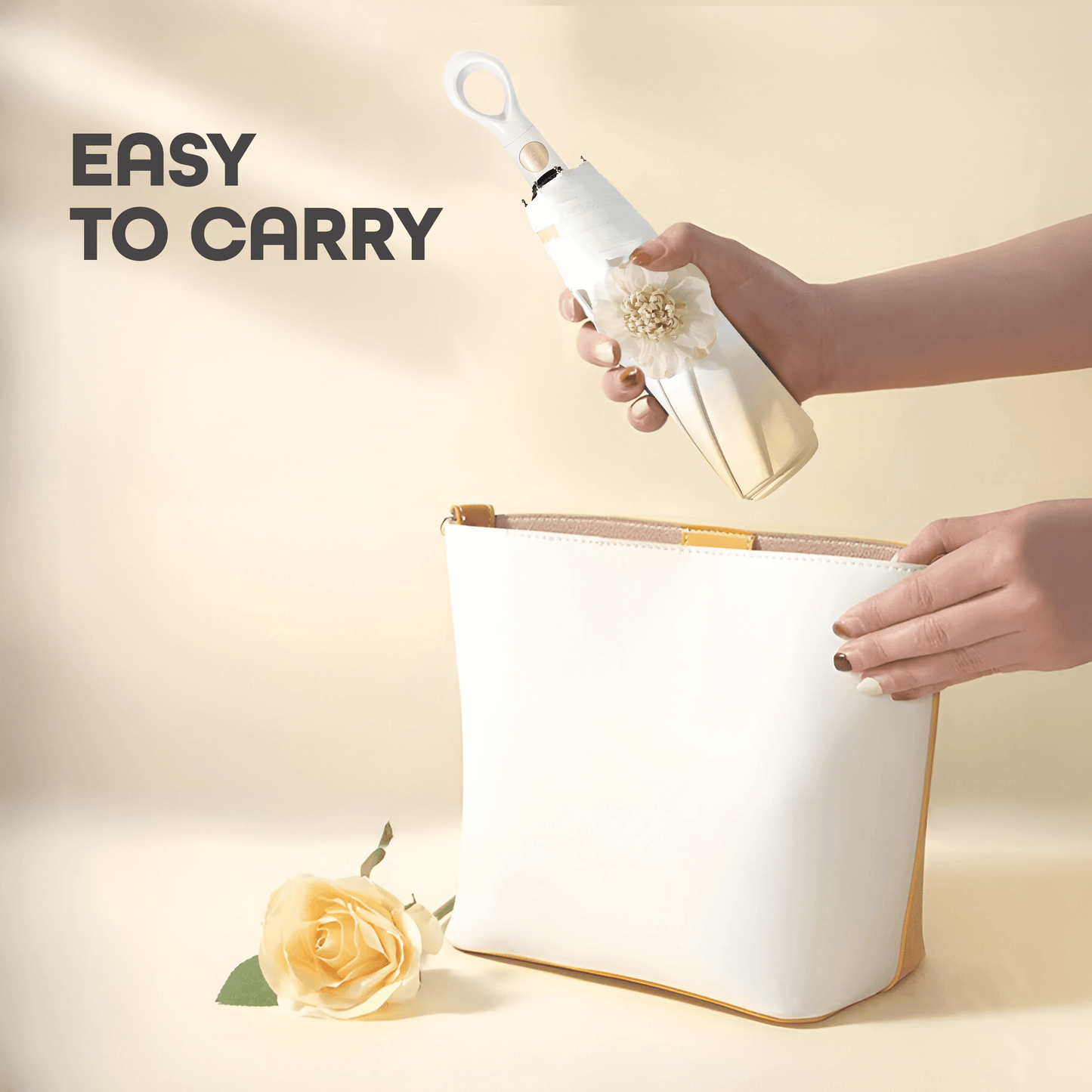 Prime Pick Mini Folding Umbrella With Flower designed