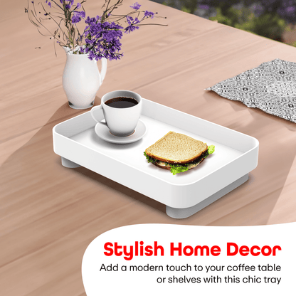 Prime Pick Rectangular Storage Tray (White)