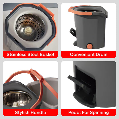 Prime Pick Twin Spin Mop With Pedal  With Triangle Mop Stand