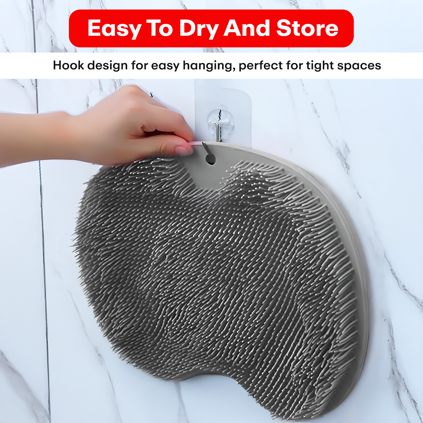 Prime Pick Shower Foot & Back Scrubber/Anti Slip Bathmat