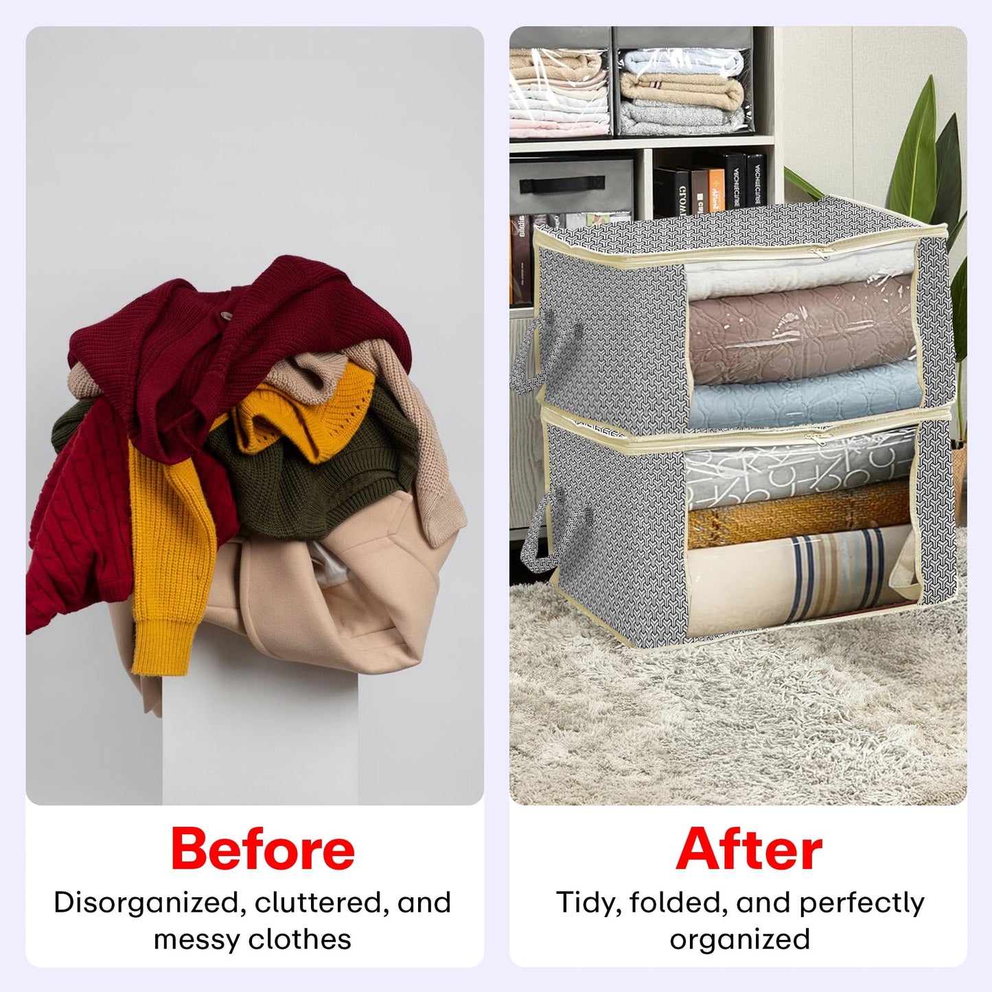 Prime Pick Lock Pattern Cloth Orgainzer Large