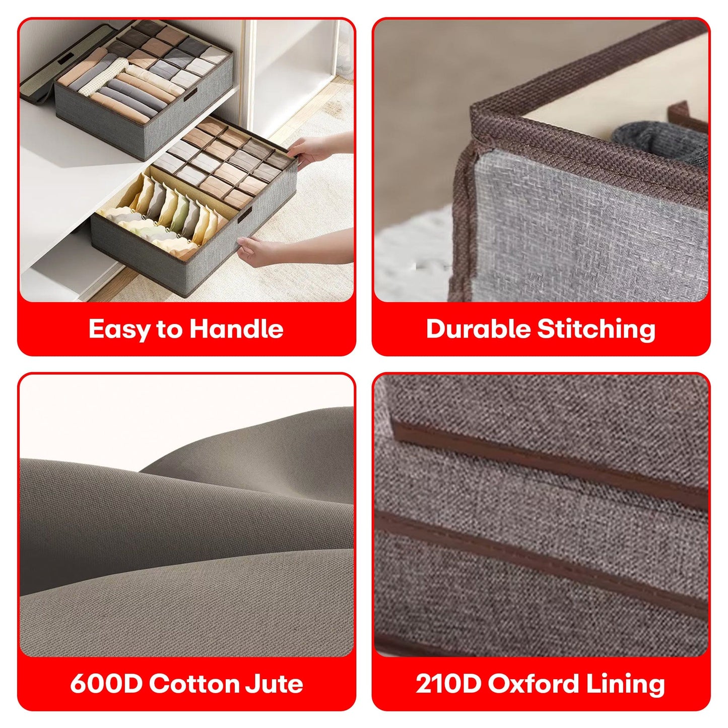 Prime Pick Undergarment 17 Divider Closet Organizer