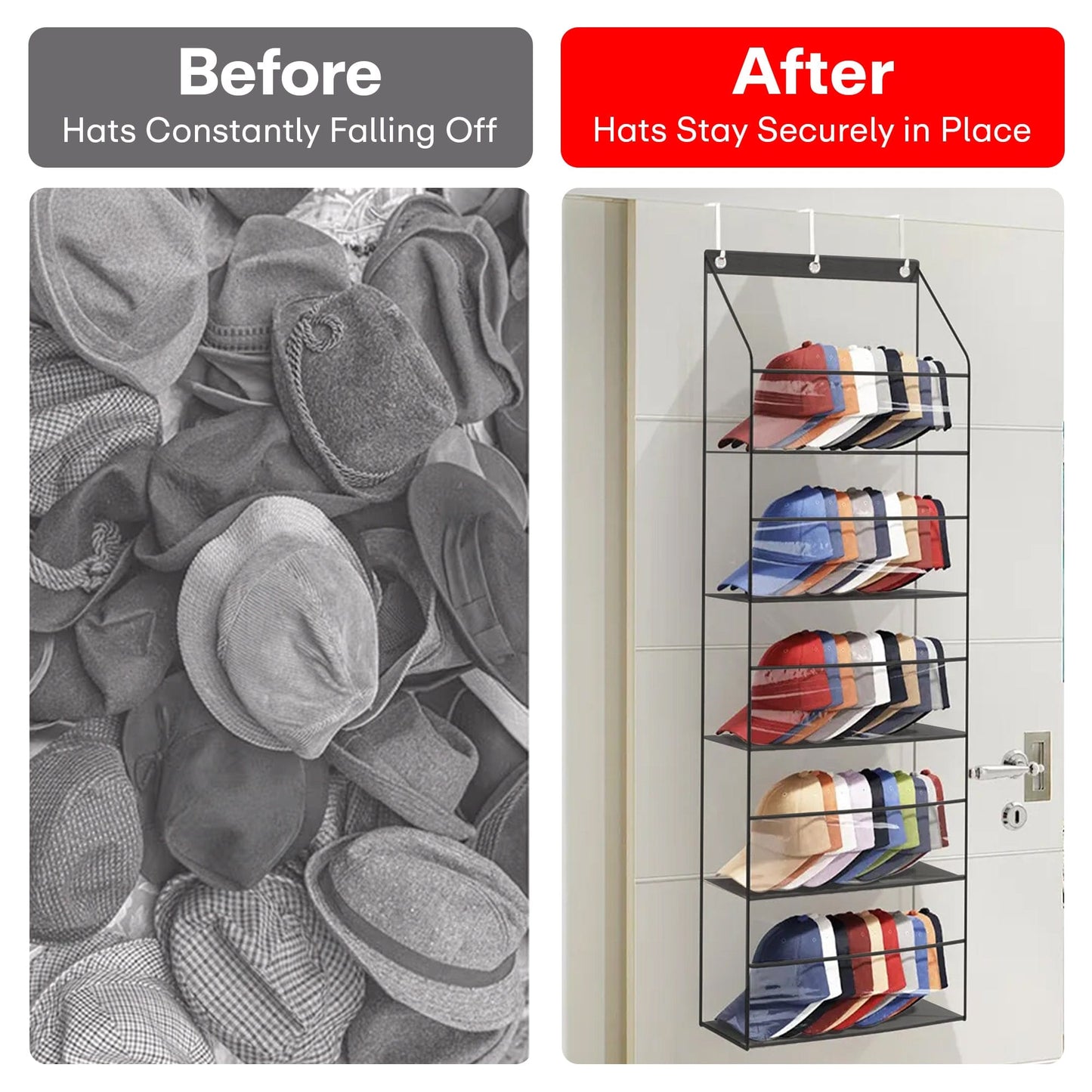 Prime Pick 6Layer Back Door Hanging Organizer Transparent