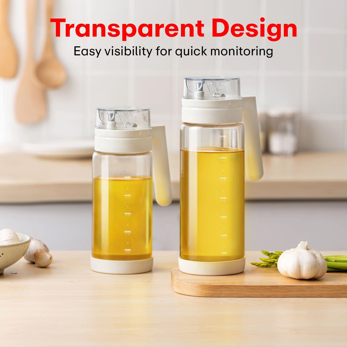 Prime Pick 700ml Oil Bottle – Auto-Open Lid