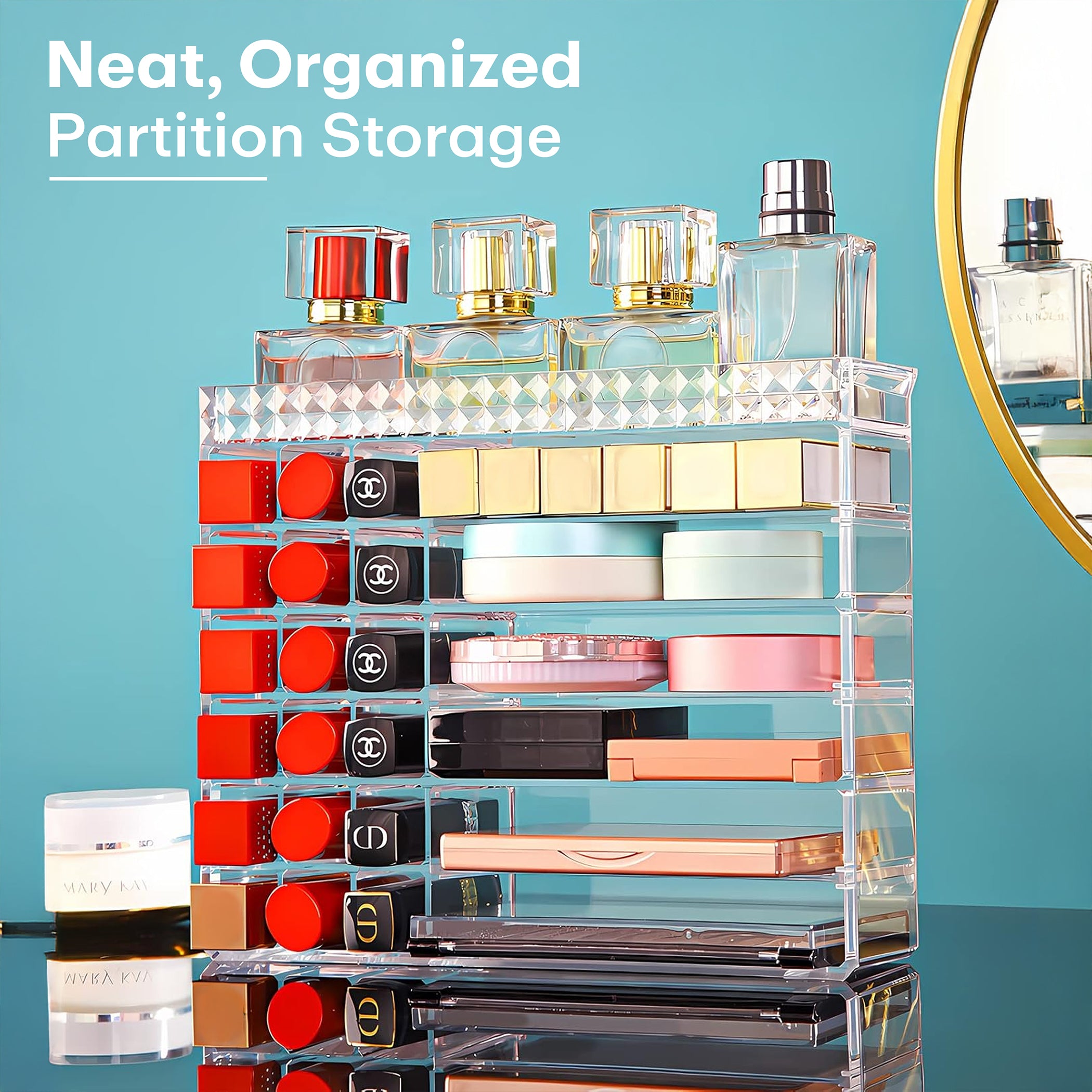 Prime Pick Makeup Organizer For Makeup Organizer For Cosmetics,Jewelry,Nail Care,Skincare