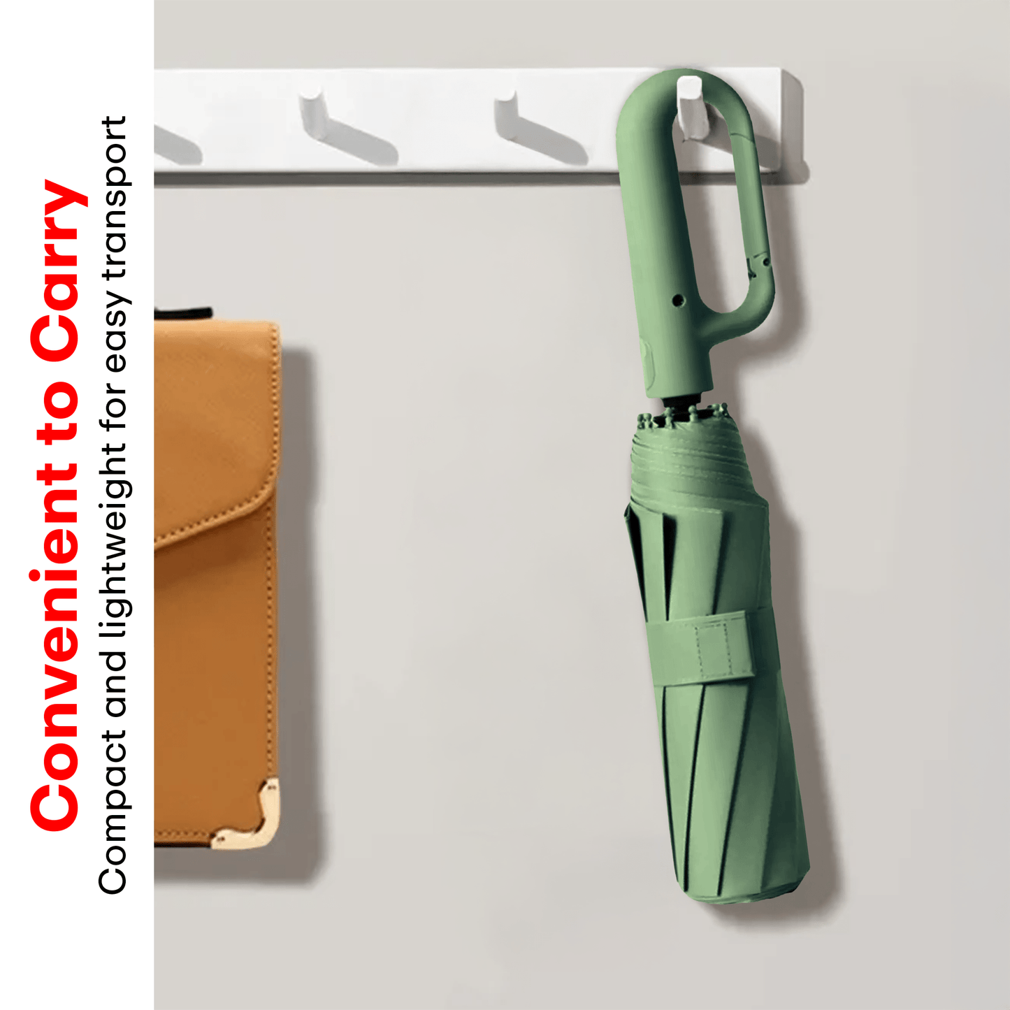 Prime Pick Compact Travel Umbrella With Reflective Strip