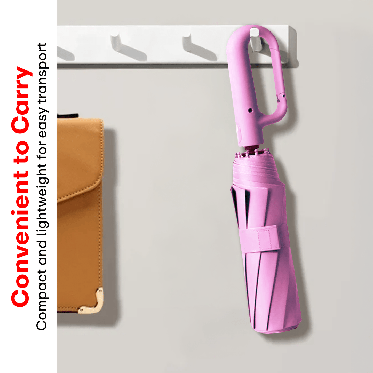 Prime Pick Compact Travel Umbrella With Reflective Strip