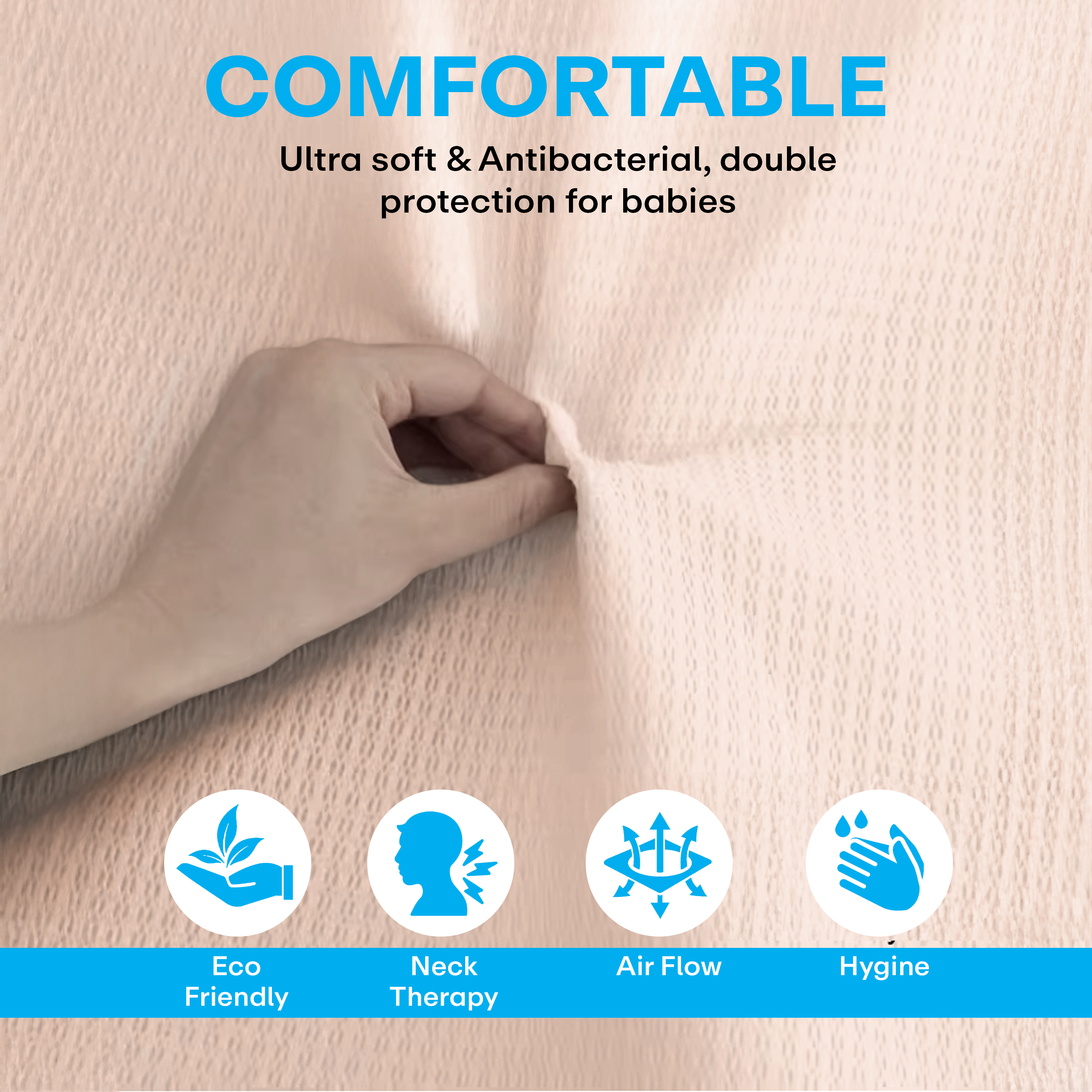 Prime Pick Baby Foam Pillow For Flat Head Syndrome Prevention