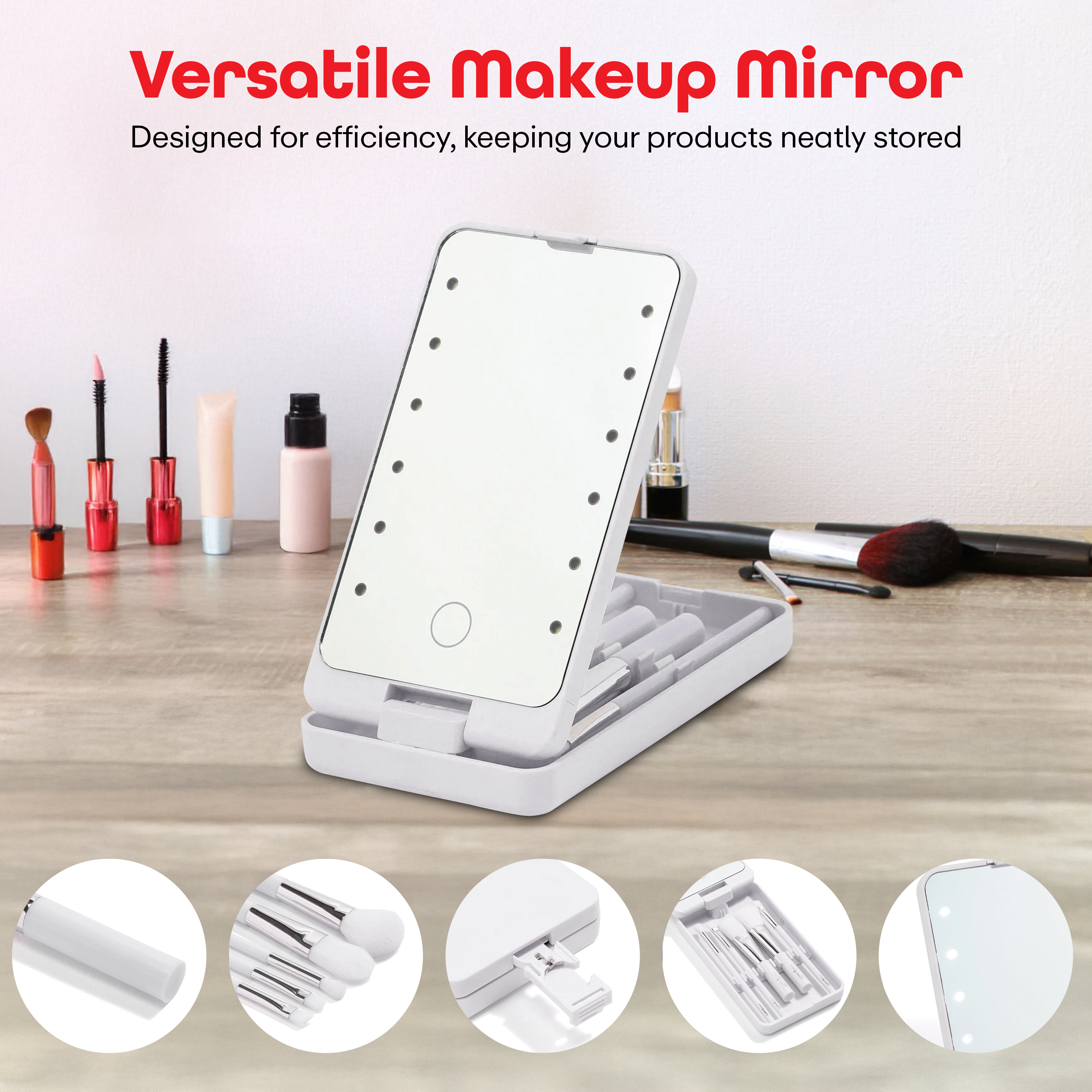 Prime Pick Led Portable Cosmetic Mirror