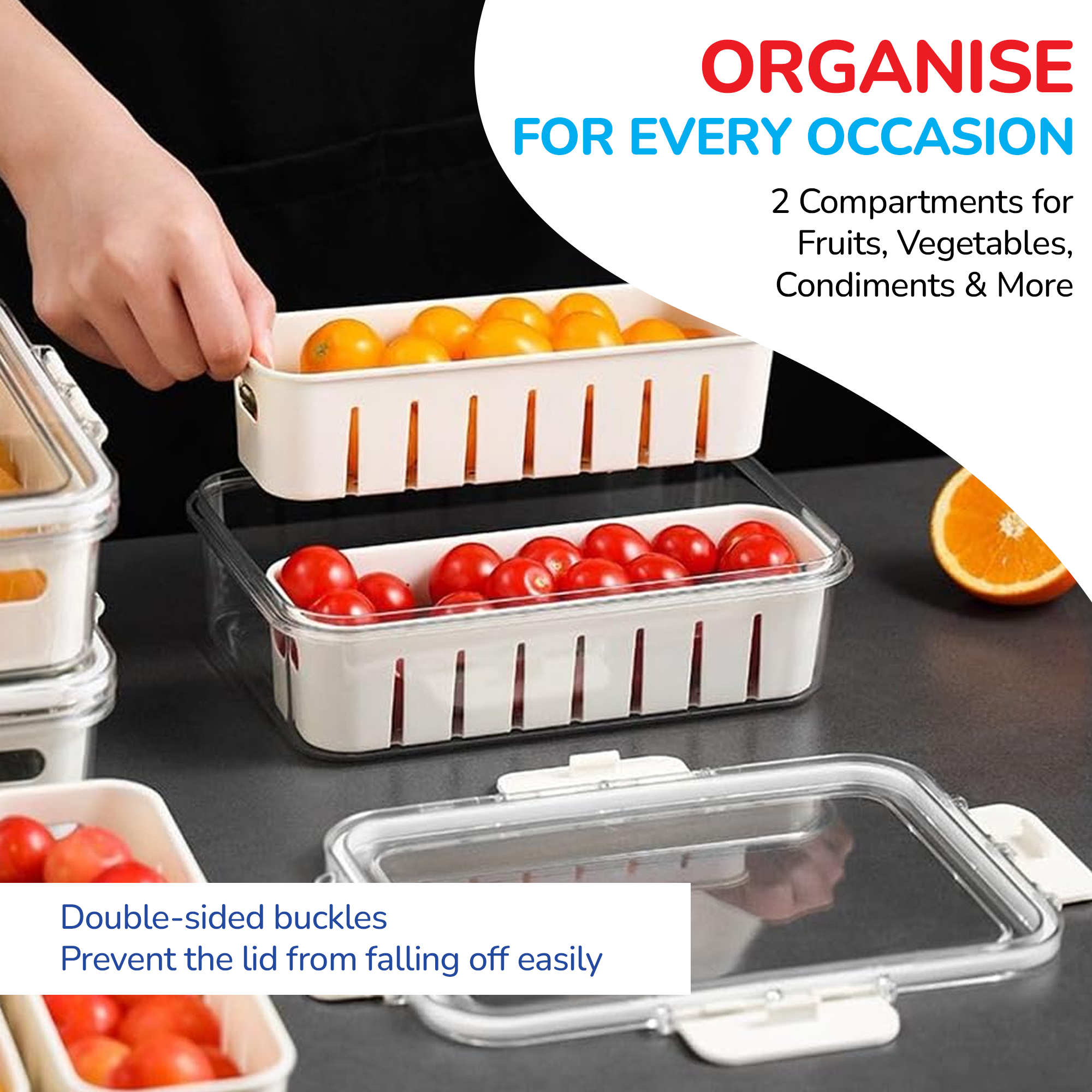 Prime Pick 2 Devider Strainer Organizer