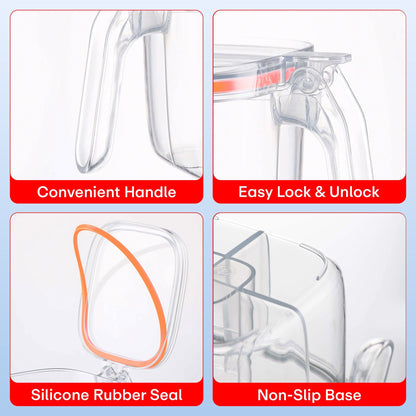 Prime Pick Multi-Grid Seasoning Box with Lid – Orange