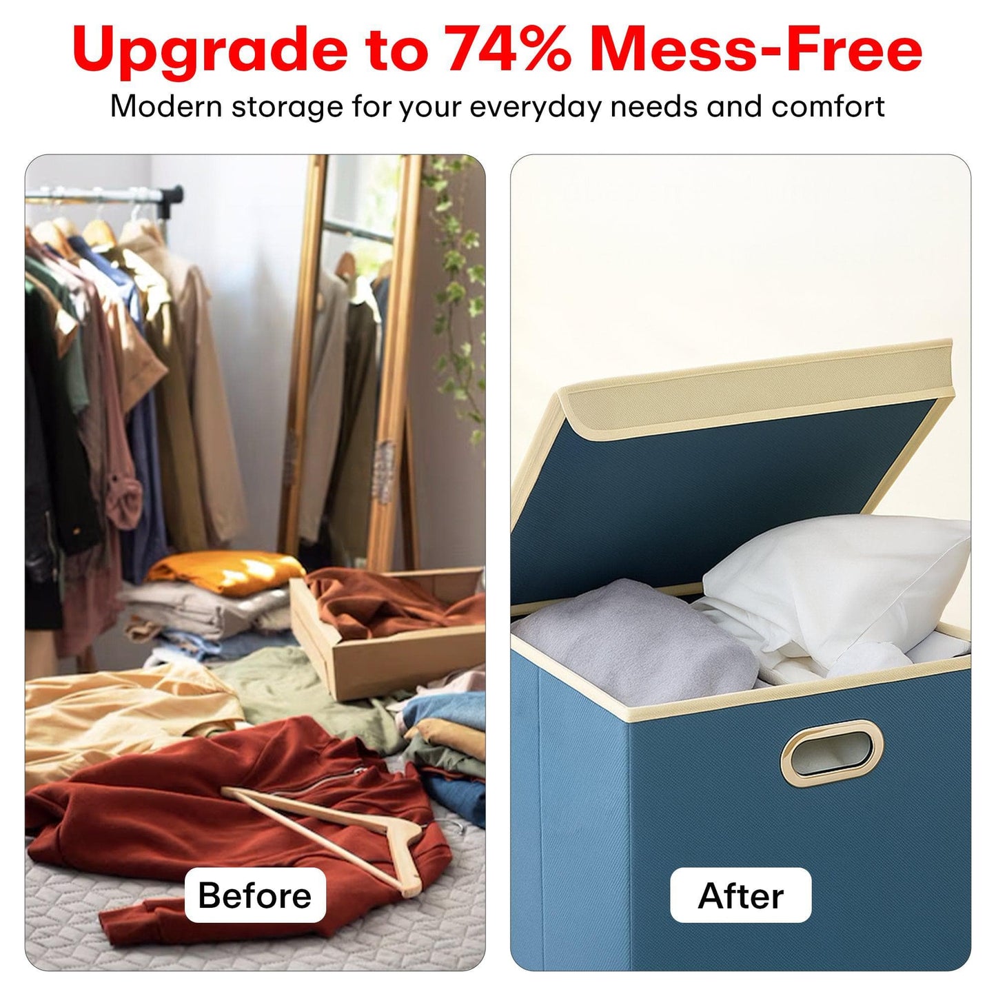 Prime Pick CollaPSible Laundry Hamper With Lid