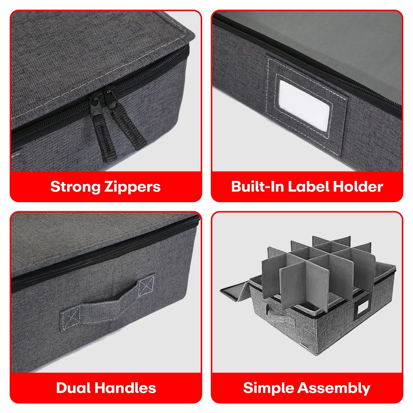 Prime Pick 12 Tea/Coffee Mugs Sets Storage Box With Lid