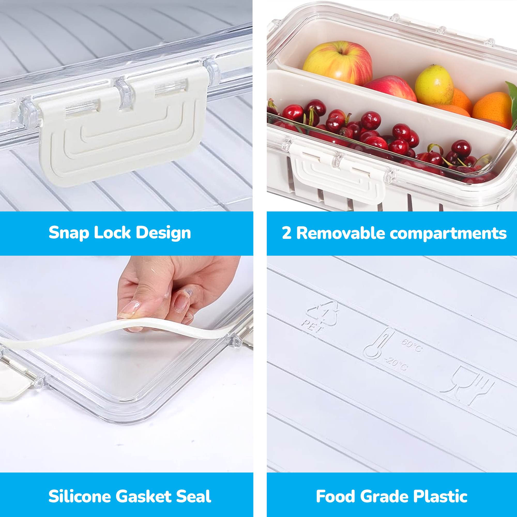 Prime Pick 2 Devider Strainer Organizer