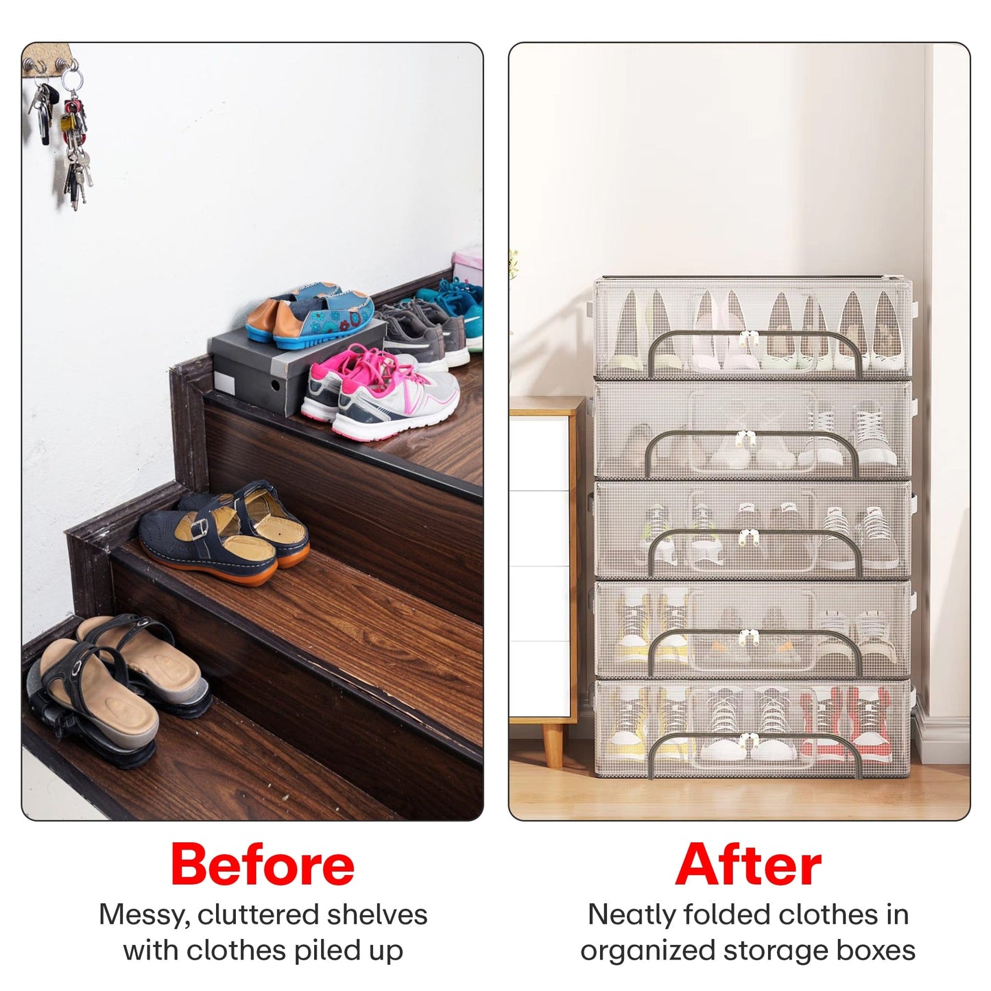 Prime Pick Shoes Storage Organizer Large